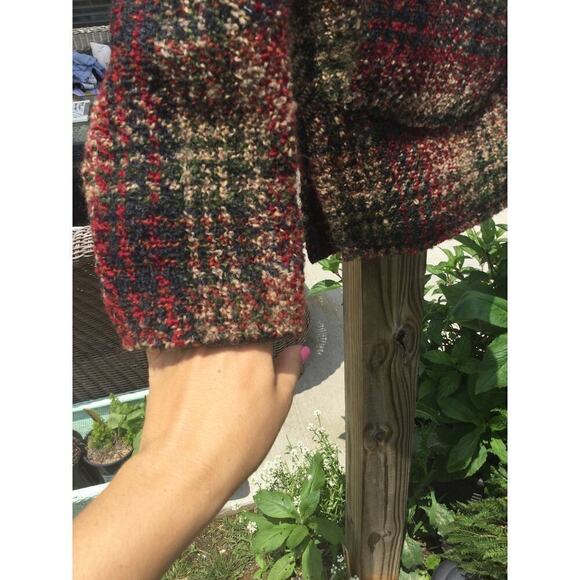 Blarney woollen mills Wool jacket small women brown plaid Ireland Irish full zip - Picture 9 of 10